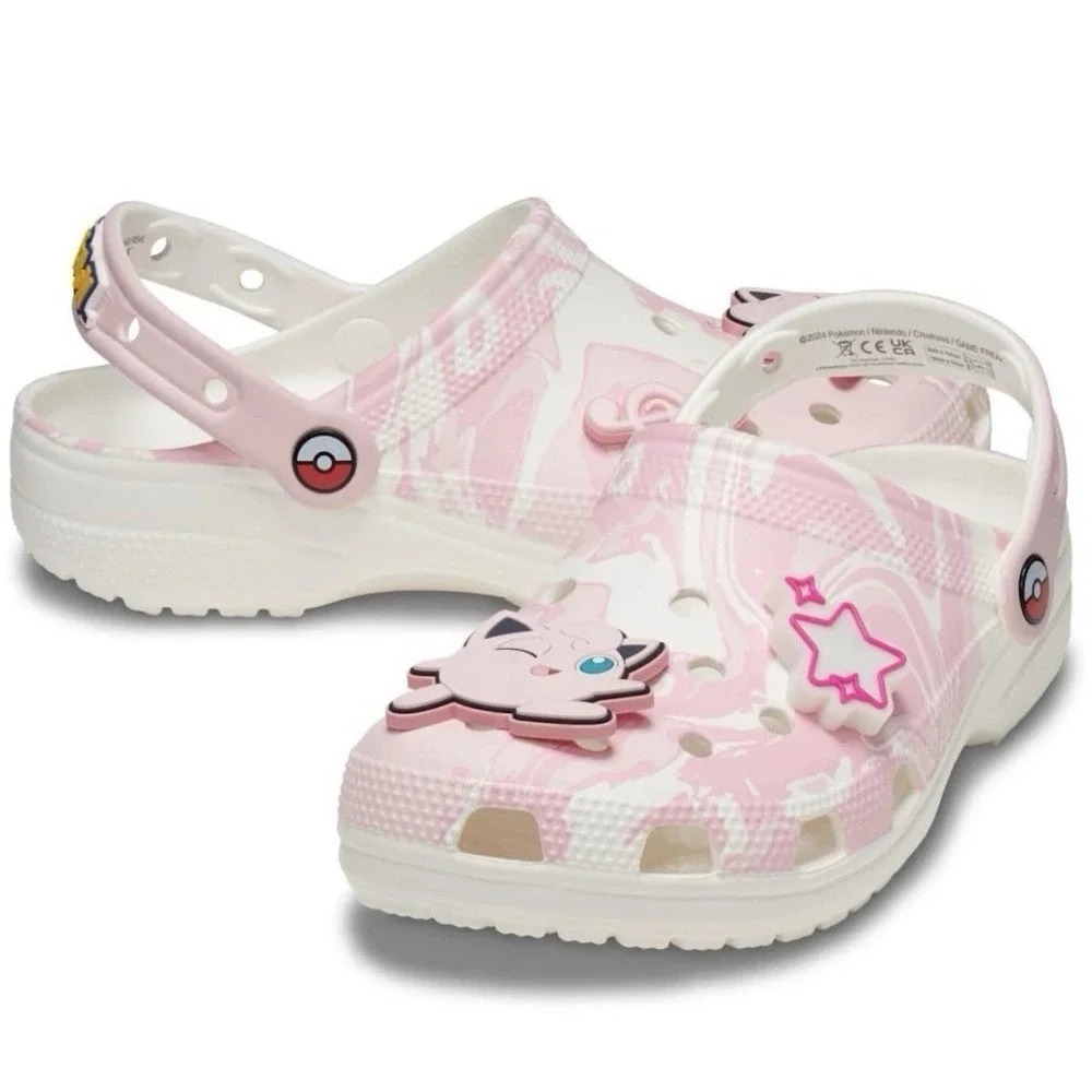 Crocs Pokemon Jigglypuff Classic Clogs Pink Light Up Mens‎ Size 10 W 12  NWB
